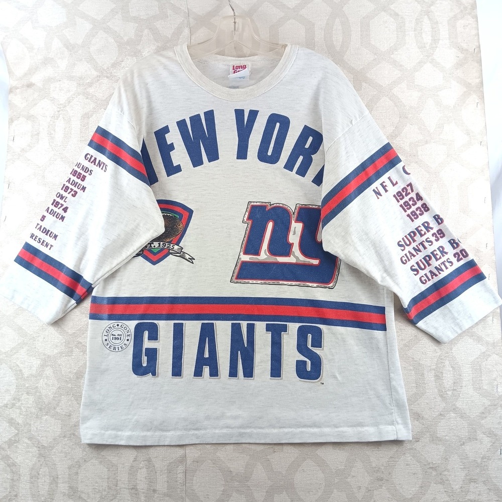Long Gone New York Giants Shirt Long Sleeve NFL Football Large Made In USA vtg